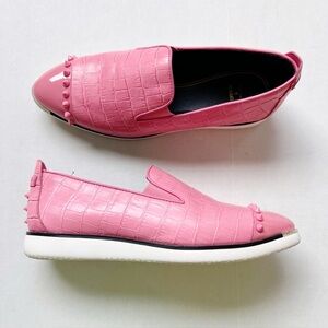 COLE HAAN x Rodarte Grand Ambition Slip-on Pink Stud Loafers colab Shoes goth